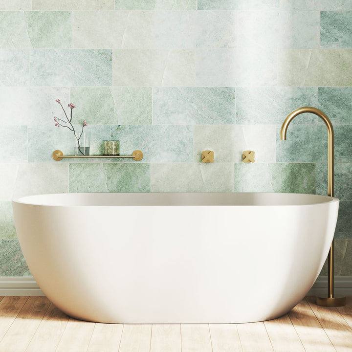 Jada Concrete Bath, 1500mm - Warm White - Fienza image 4