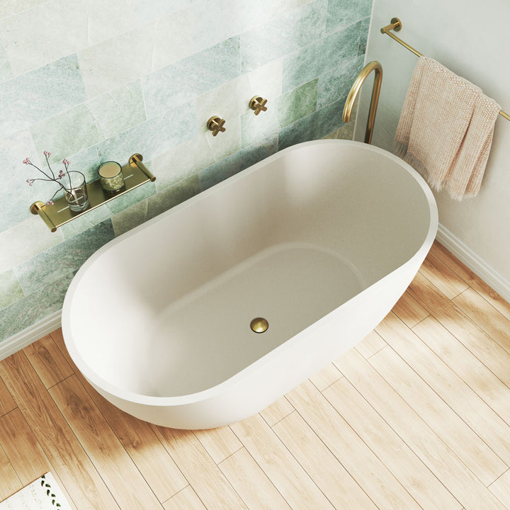 Jada Concrete Bath, 1500mm - Warm White - Fienza image 5