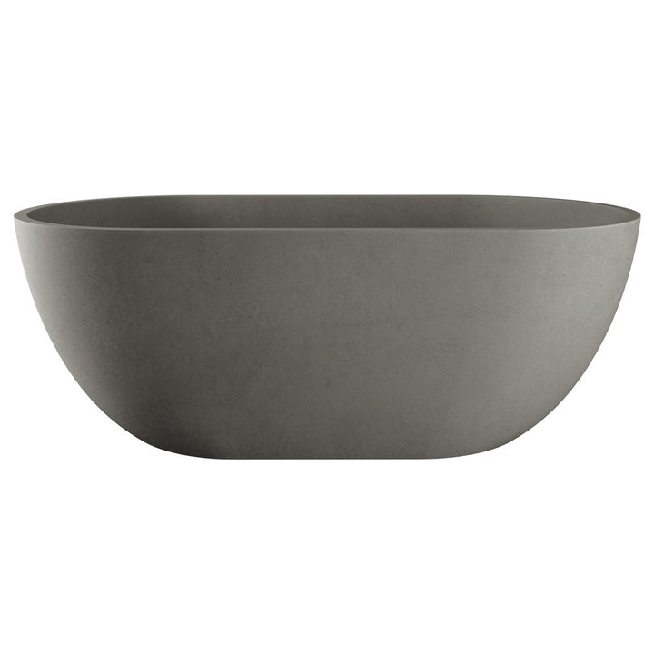 Jada Concrete Bath, 1500mm - Warm Grey - Fienza image 2