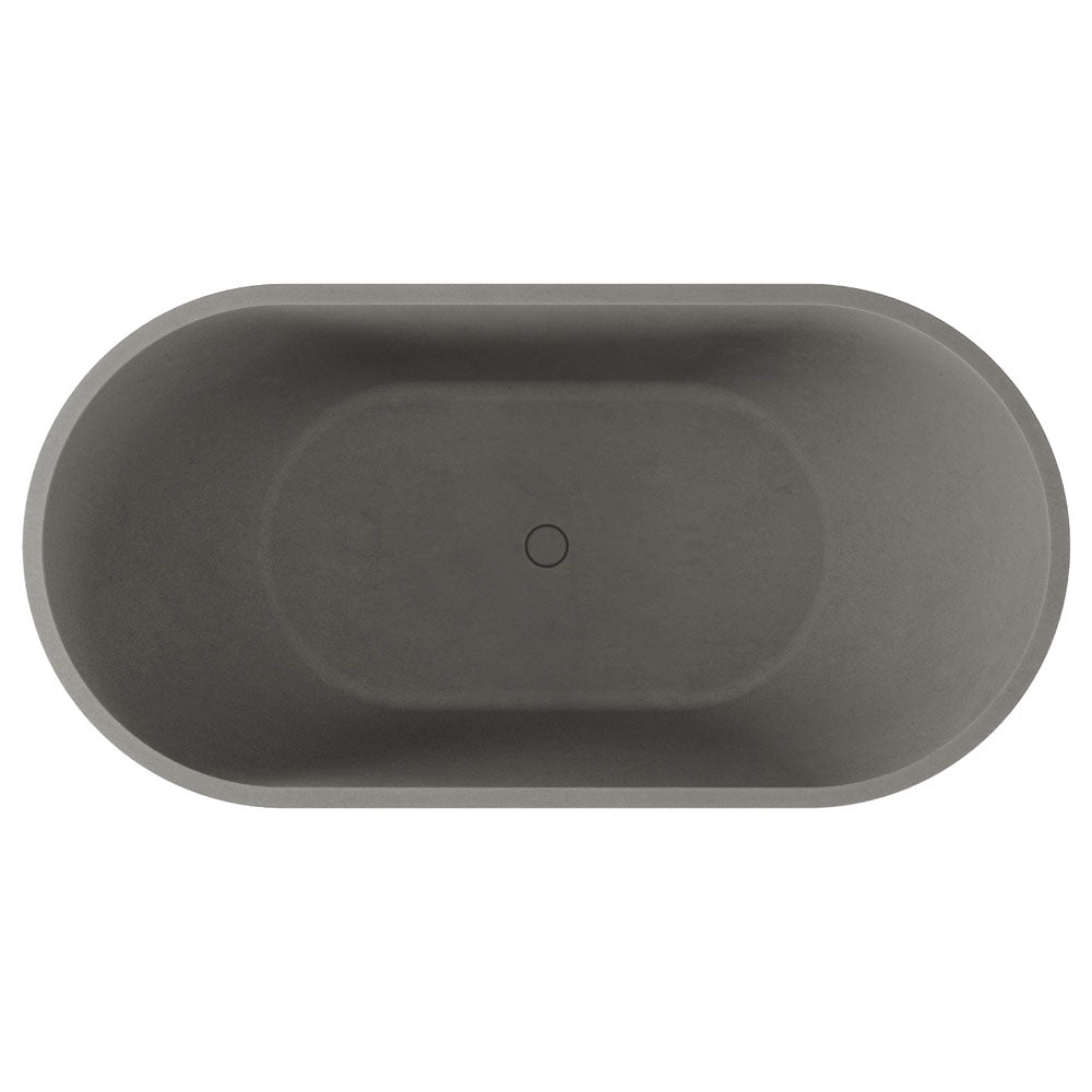 Jada Concrete Bath, 1500mm - Warm Grey - Fienza image 3