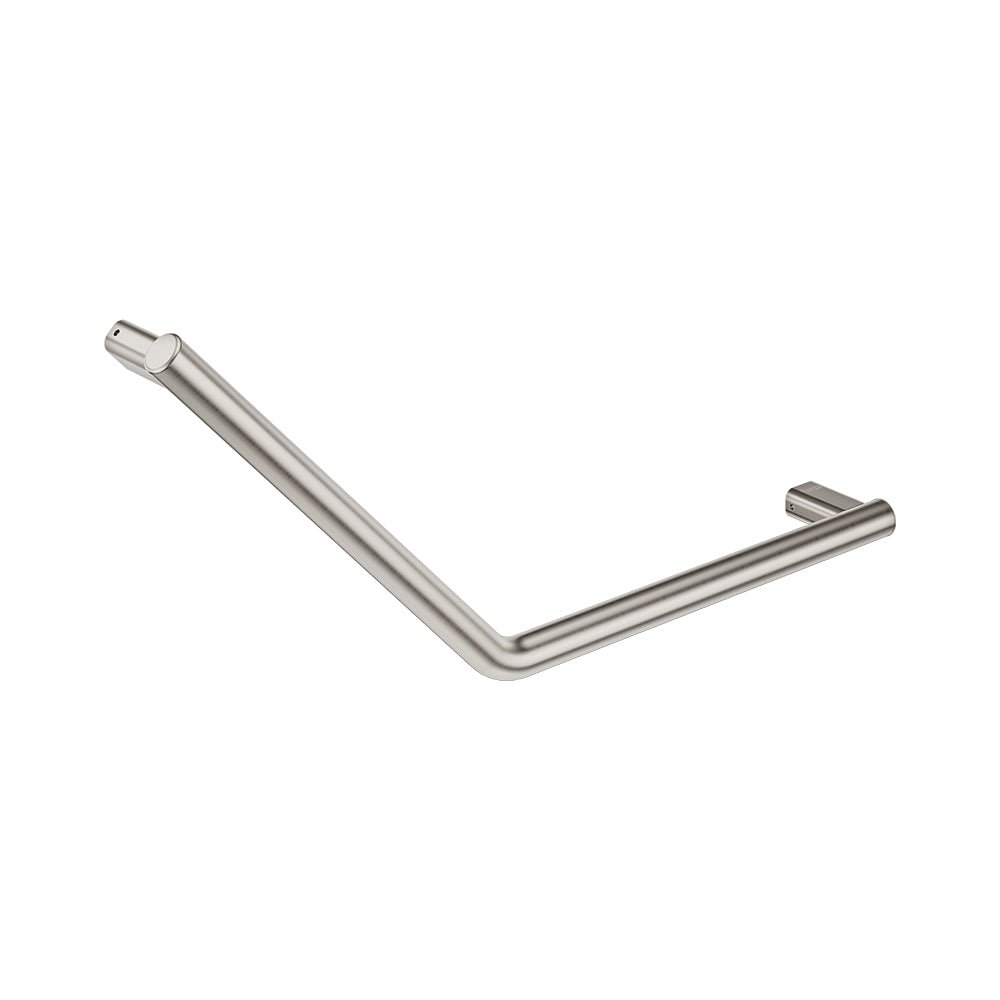 135 Degree Care Slimline Ambulant Care Reversible Left/Right Hand Grab Rail - Brushed Nickel