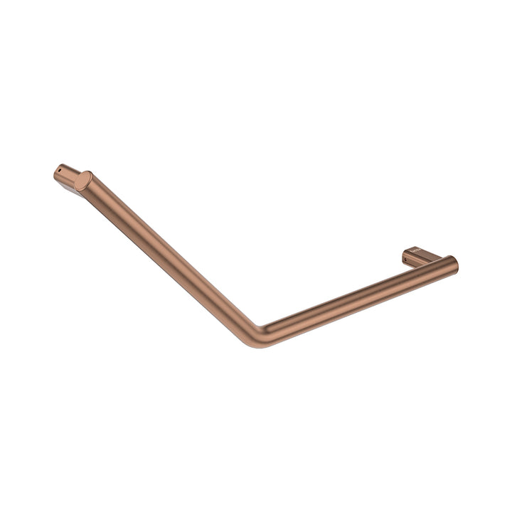135 Degree Care Slimline Ambulant Care Reversible Left/Right Hand Grab Rail - Brushed Copper