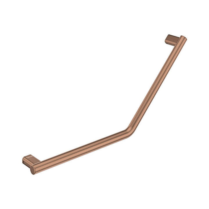 135 Degree Care Slimline Ambulant Care Reversible Left/Right Hand Grab Rail - Brushed Copper