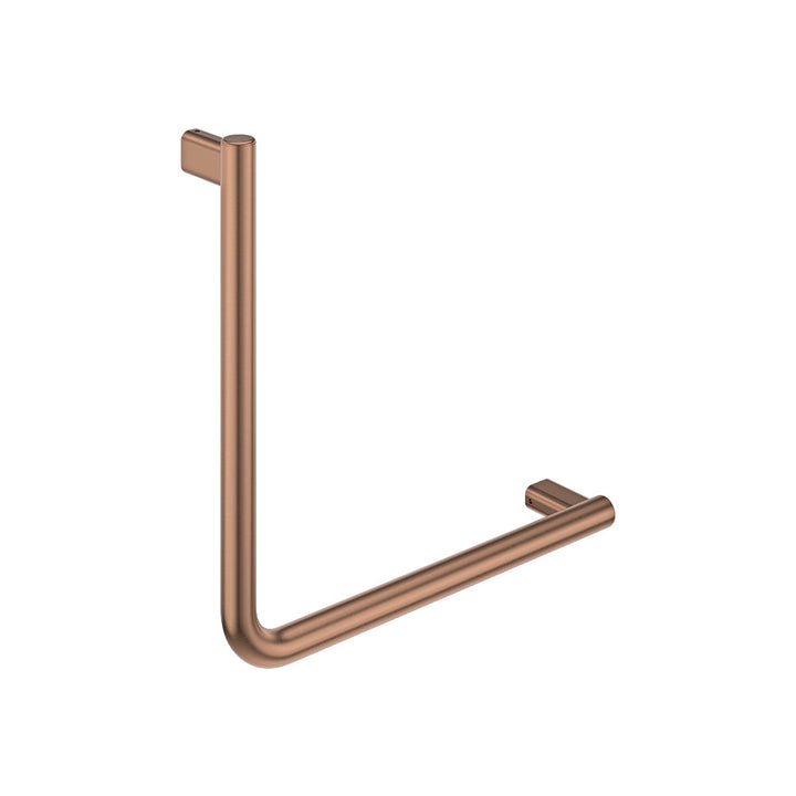 90 Degree Care Slimline Ambulant Care Hand Grab Rail - Brushed Copper