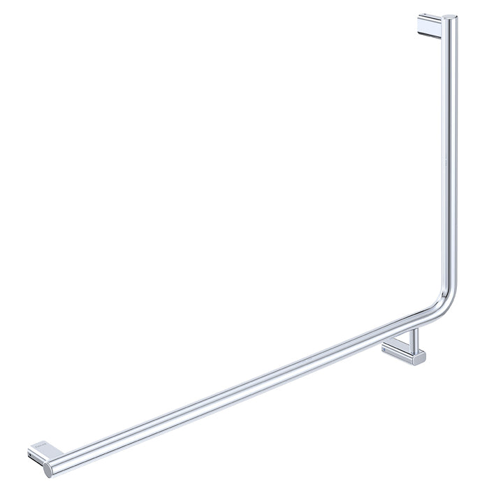 90 Degree Care Slimline Left-Hand Grab Rail - Stainless Steel