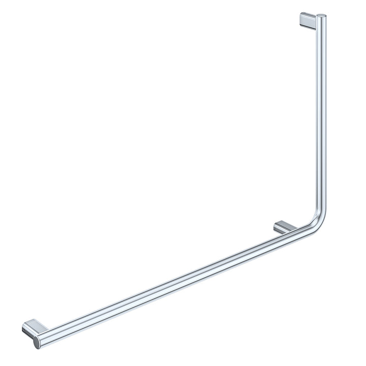 Independent Living, 90 Degree Care Slimline Left-Hand Grab Rail - Stainless Steel