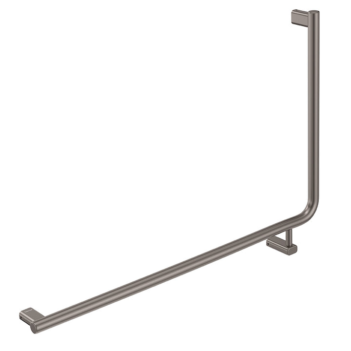 90 Degree Care Slimline Left-Hand Grab Rail - Gun Metal