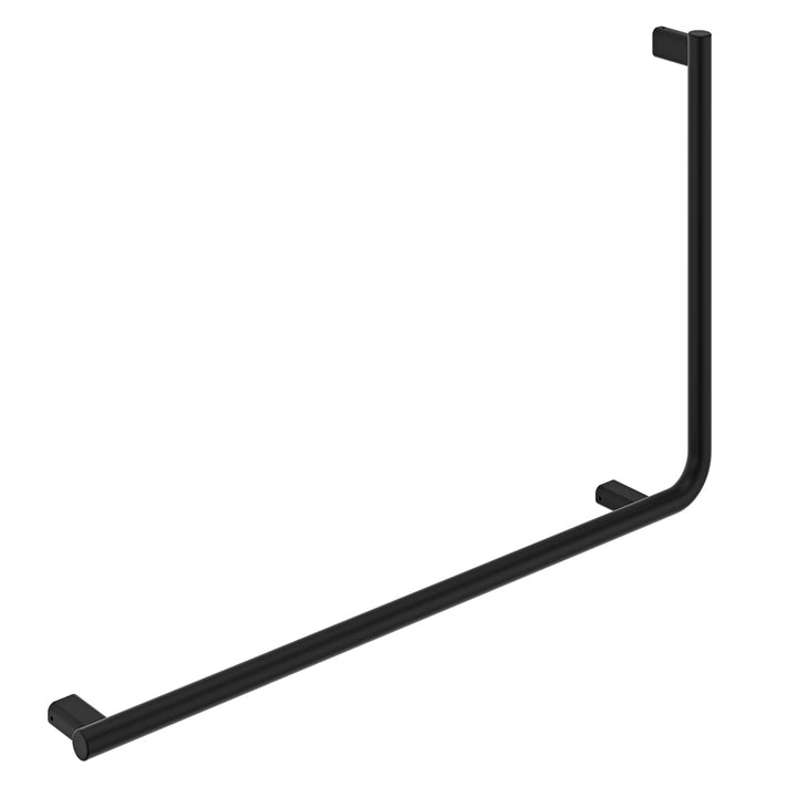 Independent Living, 90 Degree Care Slimline Left-Hand Grab Rail - Matte Black