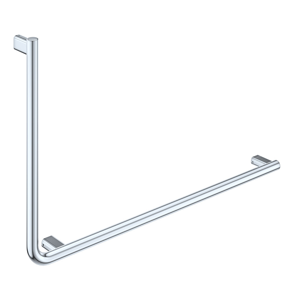 Independent Living, 90 Degree Care Slimline Right-Hand Grab Rail - Stainless Steel