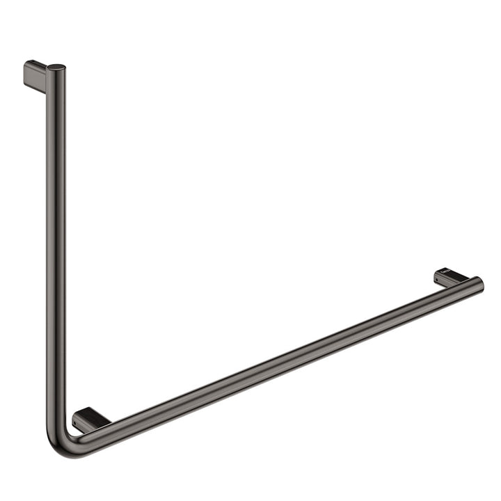 Independent Living, 90 Degree Care Slimline Right-Hand Grab Rail - Gun Metal