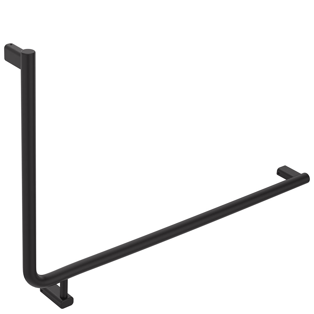 90 Degree Care Slimline Right-Hand Grab Rail - Matte Black