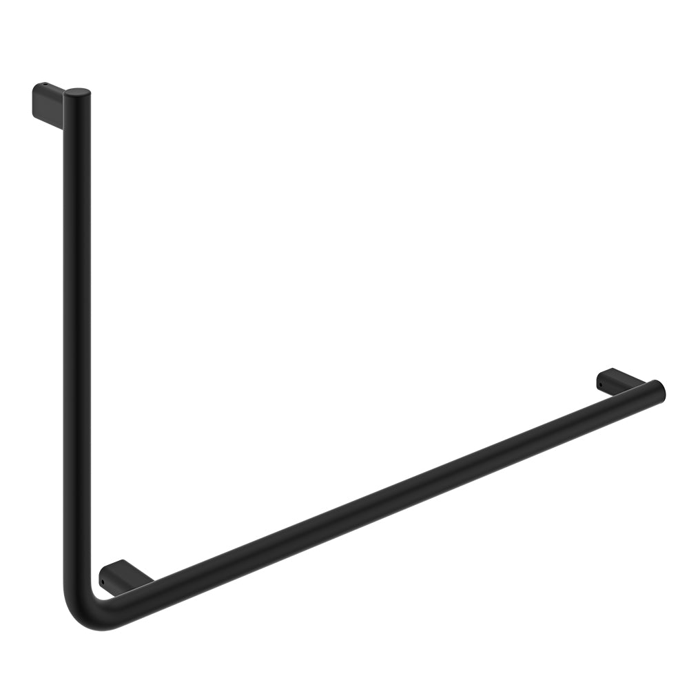 Independent Living, 90 Degree Care Slimline Right-Hand Grab Rail - Matte Black