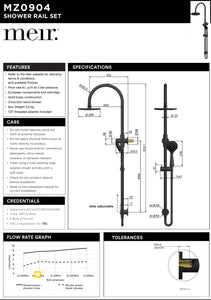 Meir Shower Rail Combo Elenni