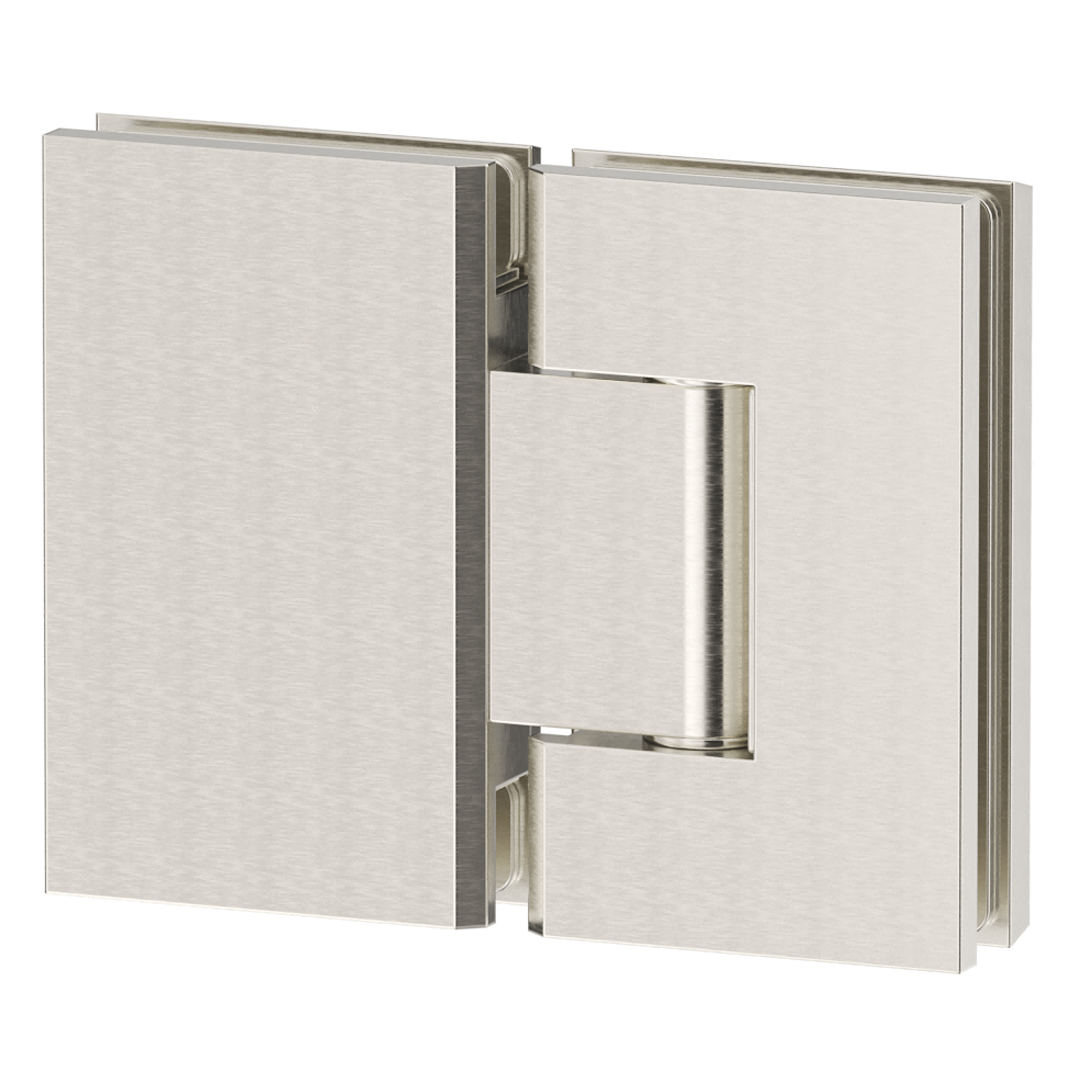 Shower Screen Hinges Glass To Glass - Brushed Nickel