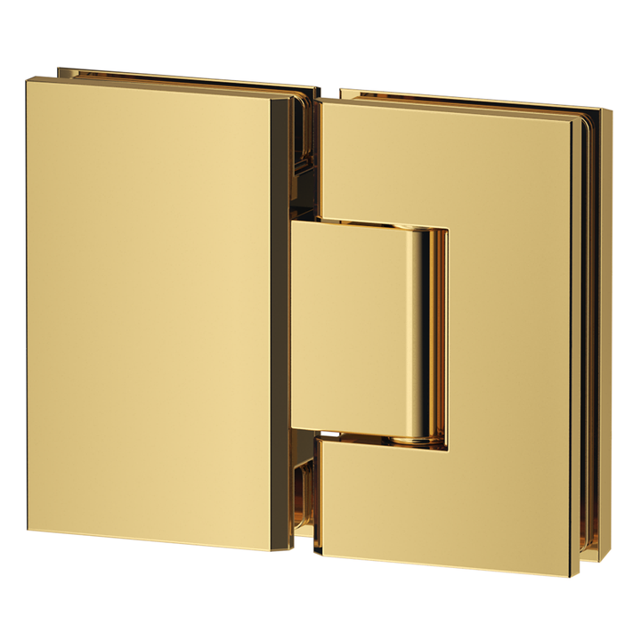 Shower Screen Hinges Glass To Glass - Shiny Gold