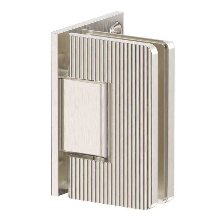 Shower Screen Hinge - Fluted - Glass To Wall - BN