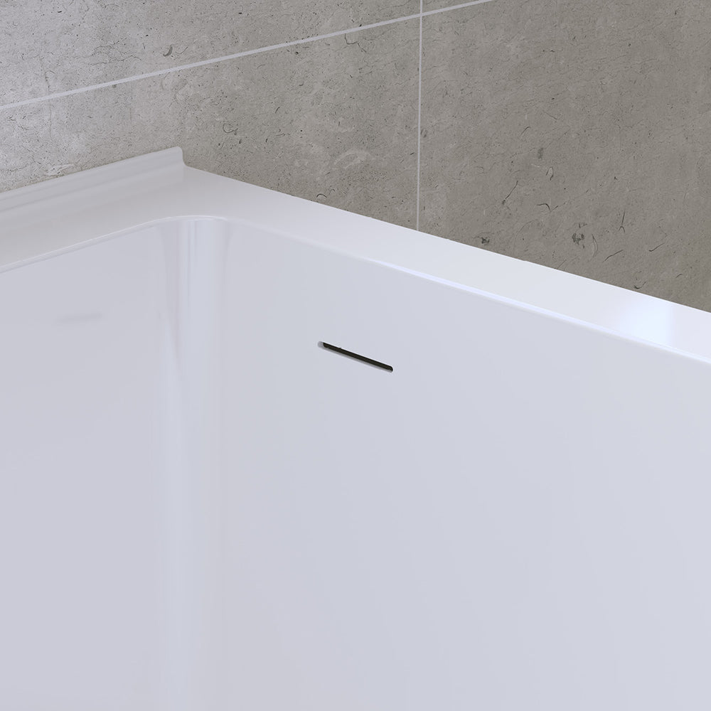 Sentor Left-Hand Acrylic Corner Bath with Overflow, 1650mm - Fienza image 4