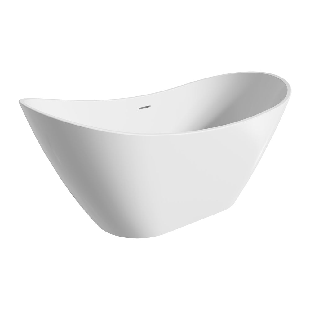 Paola Freestanding Acrylic Bath with Overflow, 1500mm - Fienza image 2
