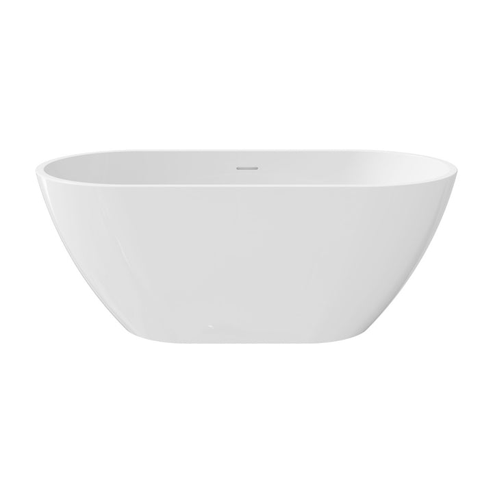 Koko Freestanding Acrylic Bath with Overflow, 1500mm, Gloss White - Fienza image 2