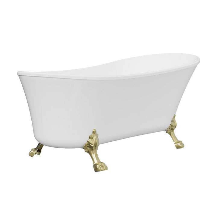 Clawfoot Freestanding Acrylic Bath, 1700mm, Urban Brass Feet