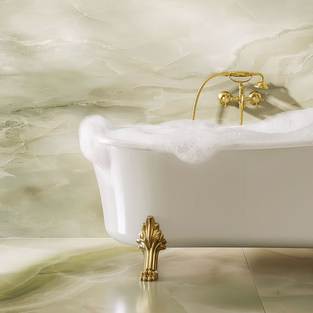 Clawfoot Freestanding Acrylic Bath, 1700mm, Urban Brass Feet - Fienza image 6