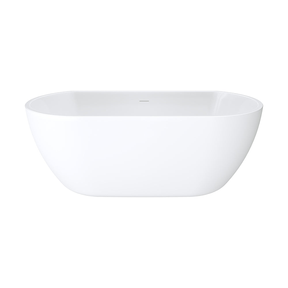 Dalia Back-to-Wall Acrylic Bath with Overflow, 1500mm - Fienza image 3