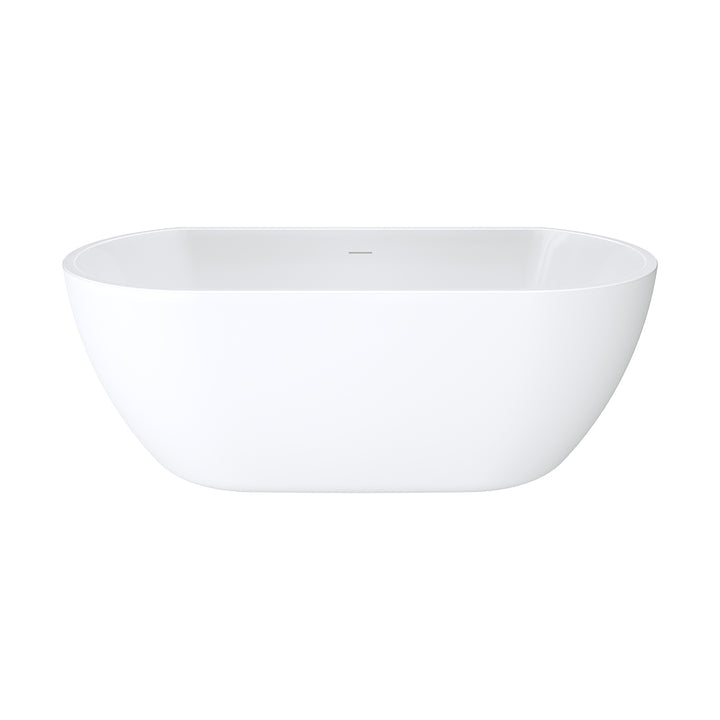 Dalia Back-to-Wall Acrylic Bath with Overflow, 1500mm - Fienza image 3