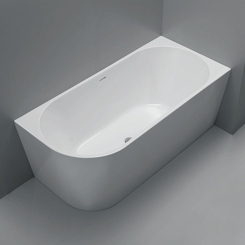 Isabella Left-Hand Acrylic Corner Bath with Overflow, Gloss White, 1500mm - Fienza image 2