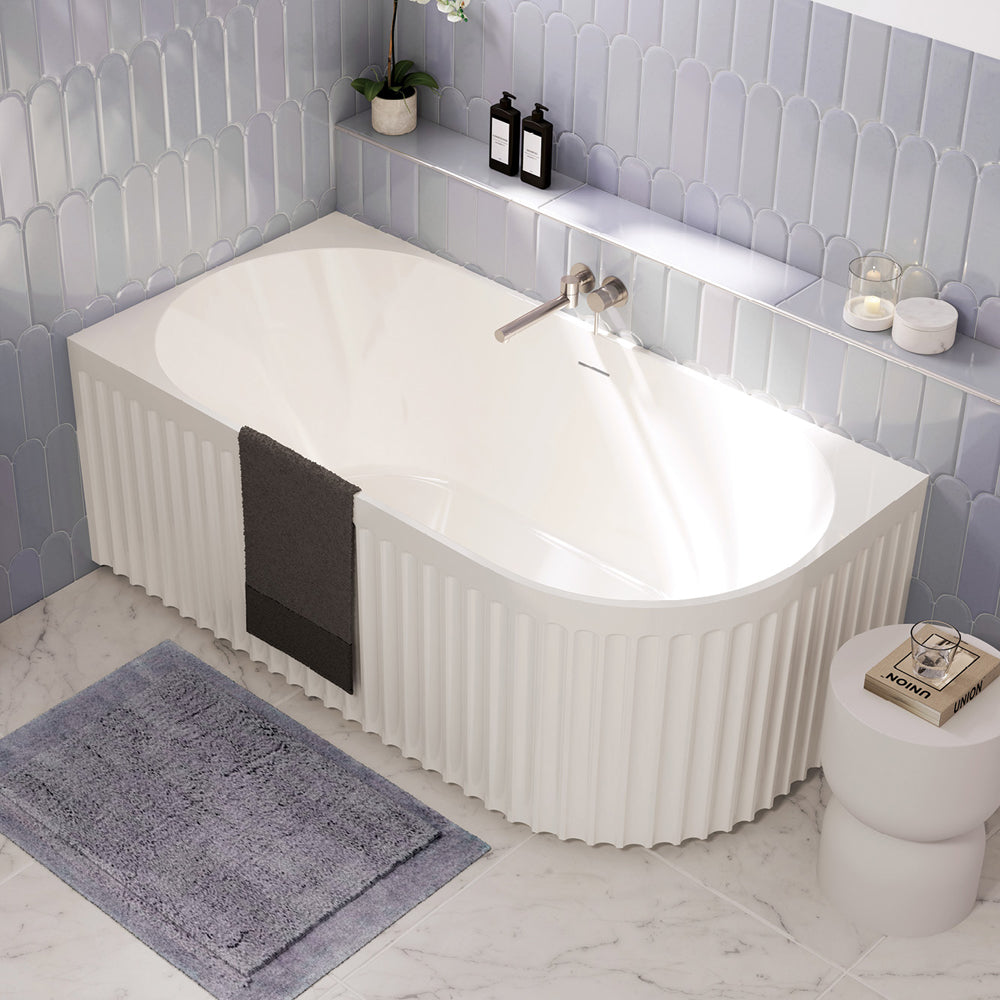 Eleanor Right-Hand Corner Acrylic Bath with Overflow, 1500mm - Fienza image 5