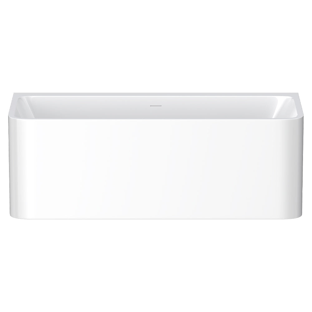 Delta Back-To-Wall Acrylic Bath with Overflow, 1700mm - Fienza image 2