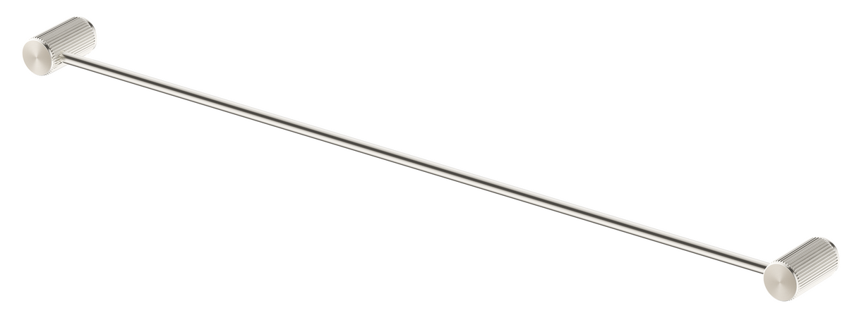 Mica Fluted Single Towel Rail 800mm - Brushed Nickel