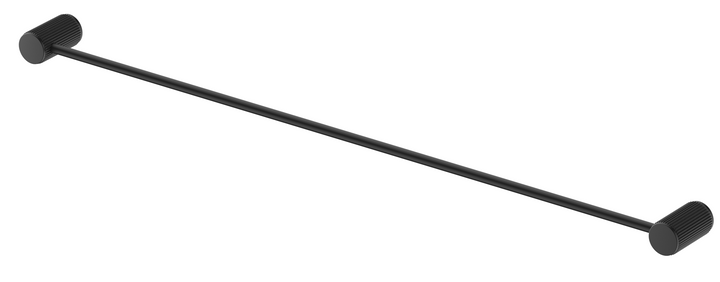 Mica Fluted Single Towel Rail 800mm - Matte Black