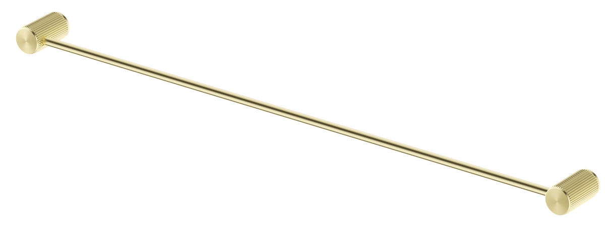 Mica Fluted Single Towel Rail 800mm - French Gold