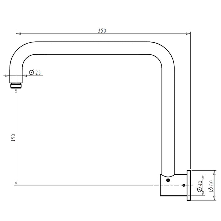 Mica Gooseneck Shower Arm