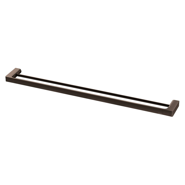 Gloss Double Towel Rail 800mm - Brushed Bronze