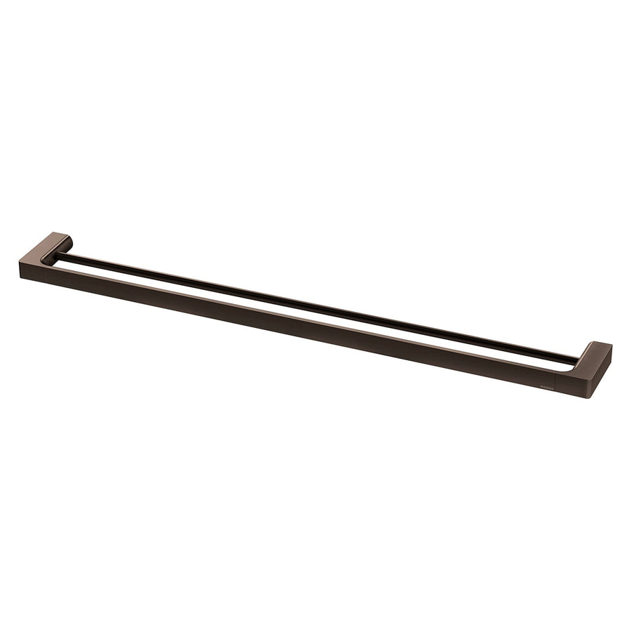 Gloss Double Towel Rail 800mm - Brushed Bronze