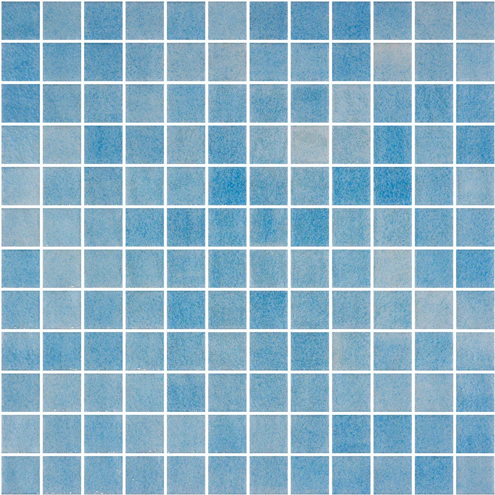 Genuine Light Blue Glass Pool Mosaic tile face
