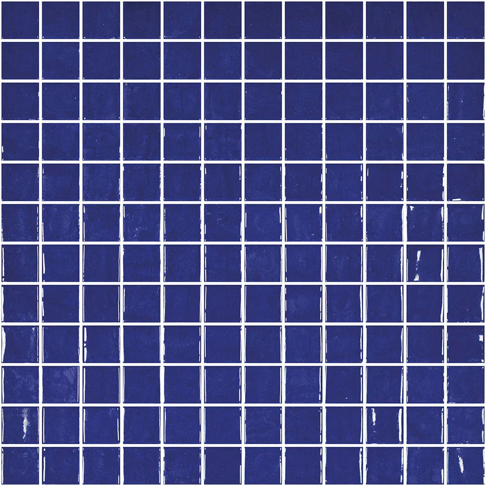 Genuine Midnight Blue Glass Pool Mosaic tile face