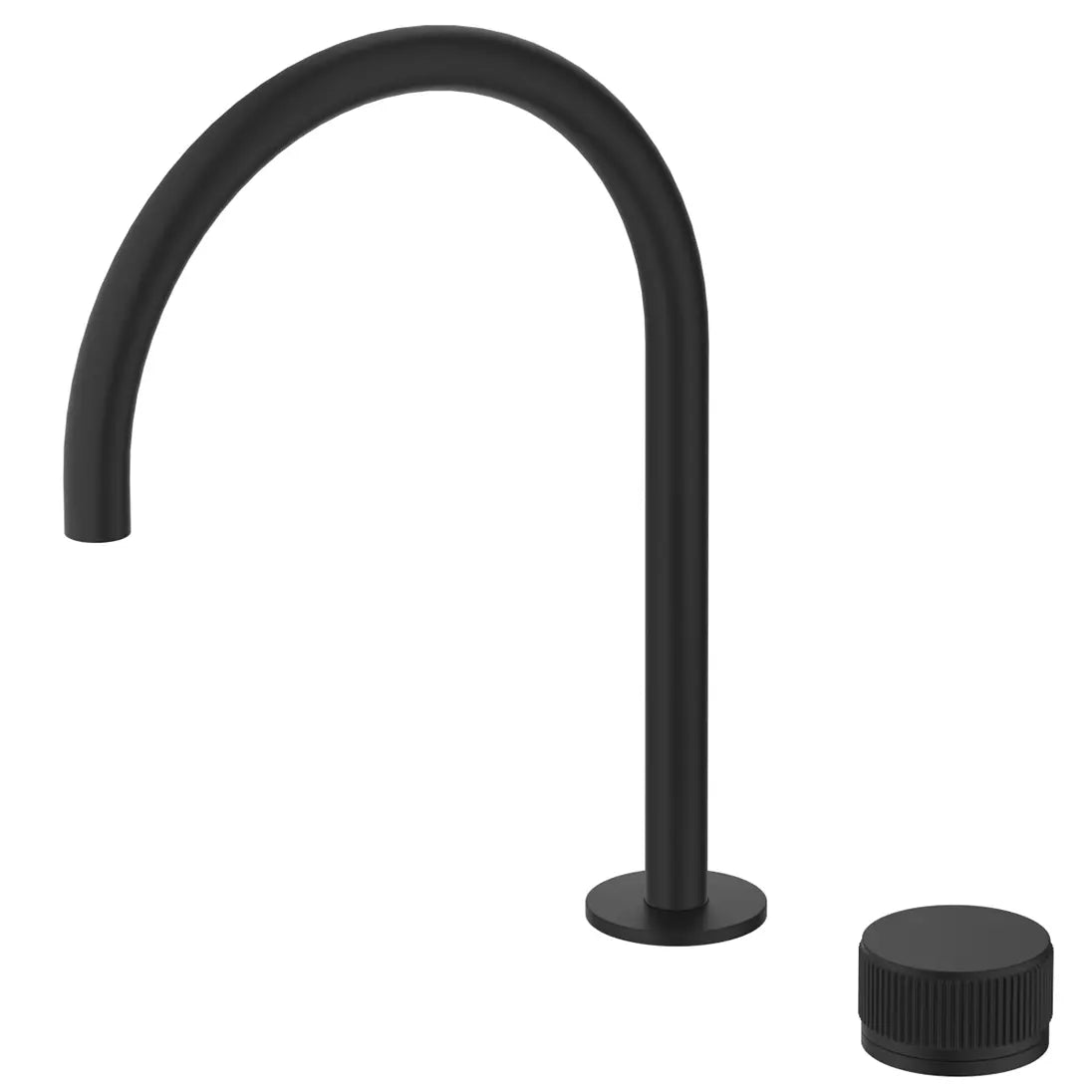 Mica Fluted Gooseneck Hob Sink/Basin Mixer Set