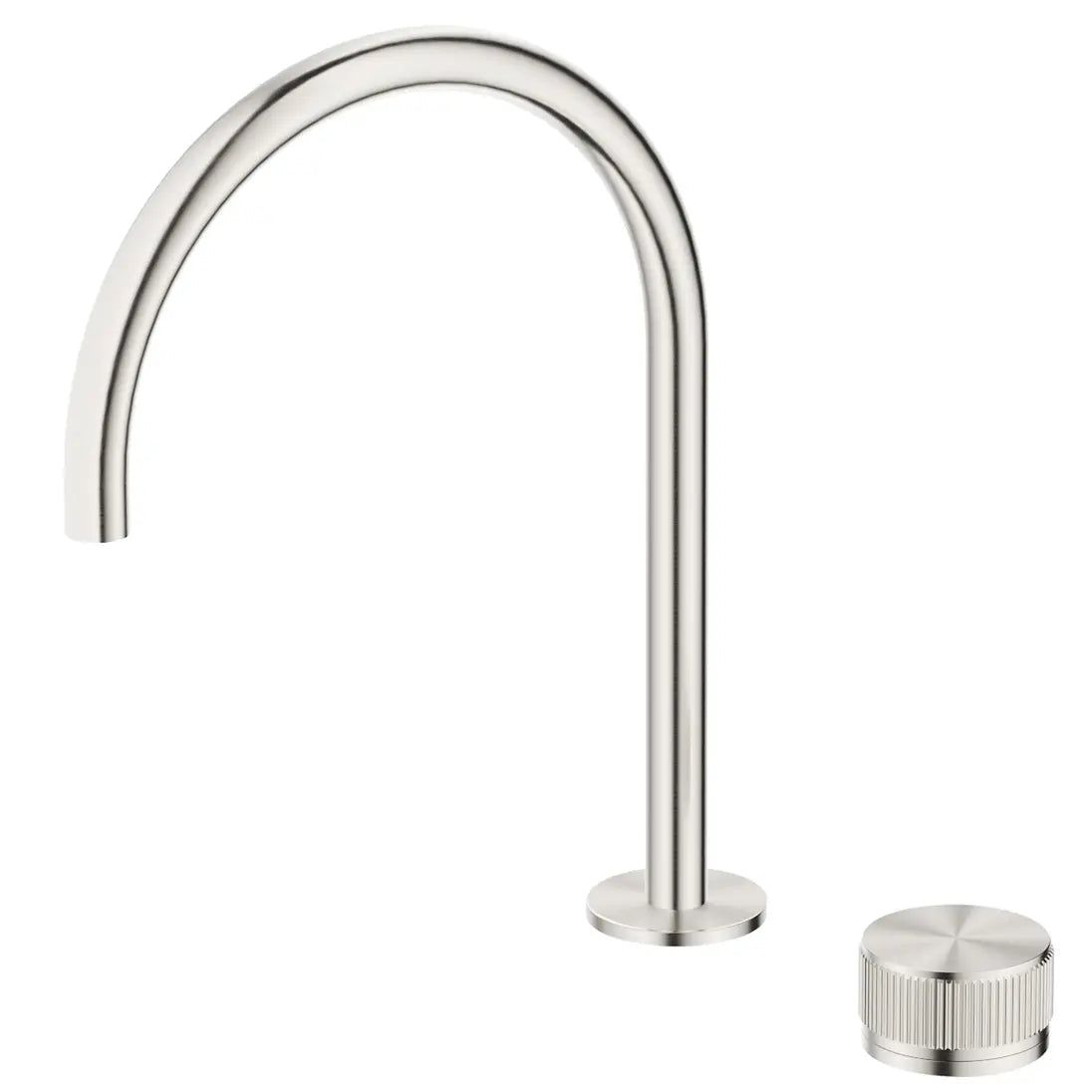 Mica Fluted Gooseneck Hob Sink/Basin Mixer Set