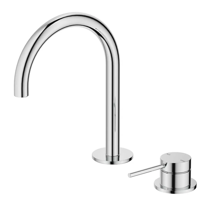 Mica Gooseneck Hob Basin Mixer Set - Chrome