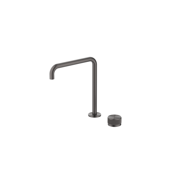 Mica Fluted Soft-Square Hob Sink/Basin Mixer Set - Brushed Gunmetal - view 3