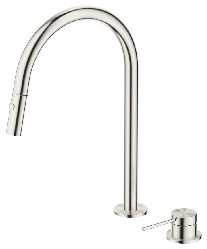 Mica Pull-Out Hob Mixer Set - Brushed Nickel