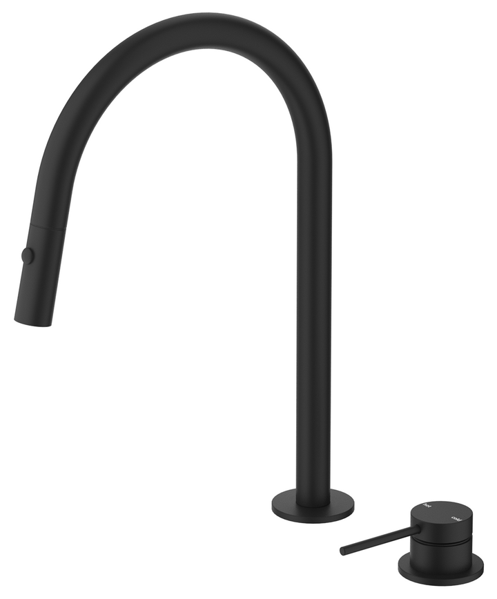 Mica Pull-Out Hob Mixer Set - Black