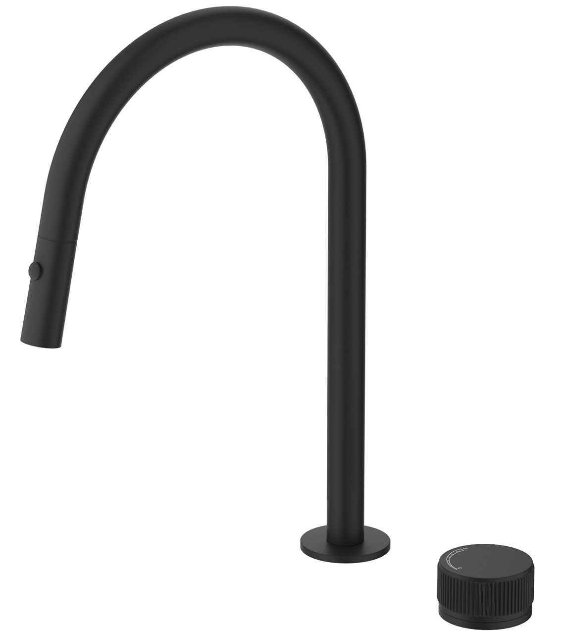 Mica Fluted Pull-Out Hob Mixer Set - Black