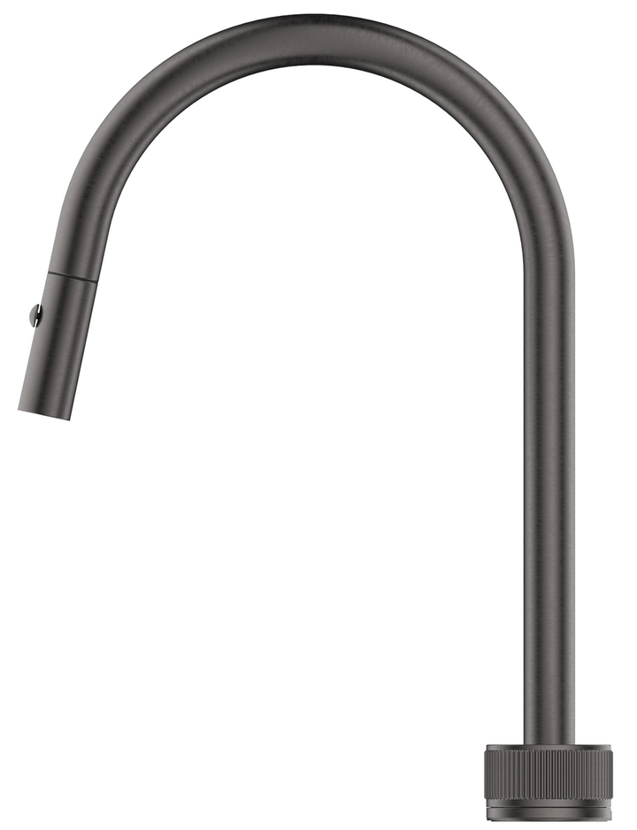 Mica Fluted Pull-Out Hob Mixer Set - Gunmetal
