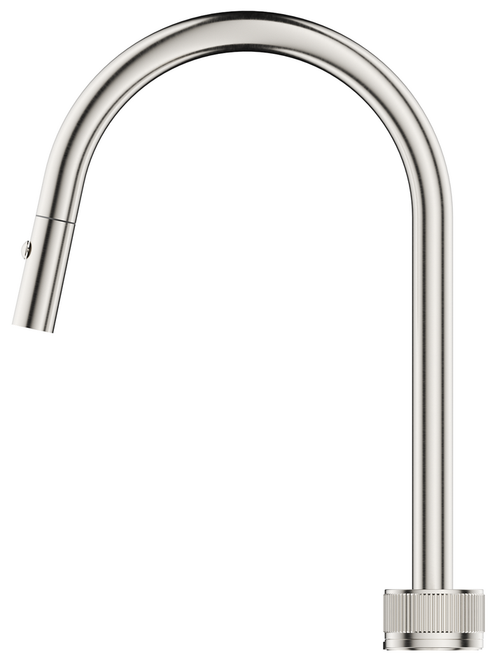 Mica Fluted Pull-Out Hob Mixer Set - Brushed Nickel
