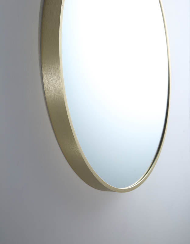 Modern Round Mirror Nordic Gold detail view