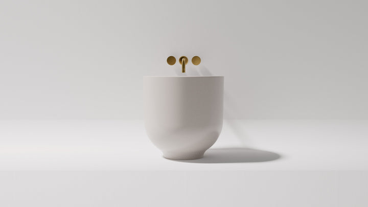 Halo above counter basin — front view