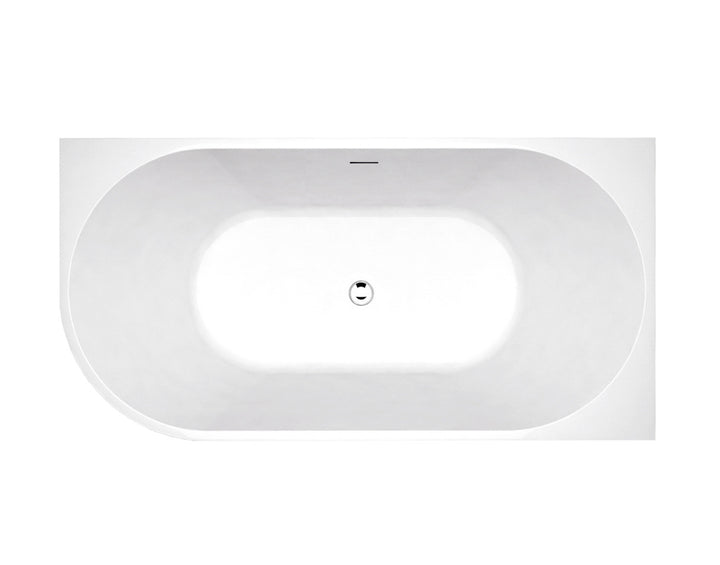 Right Corner 1500 Gloss White Bath with Overflow - view 2